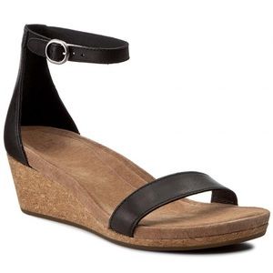 UGG “Emilie” leather cork wedge sandal NEW